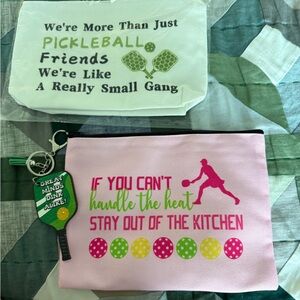 Fun Pickleball Pouches and Keychain